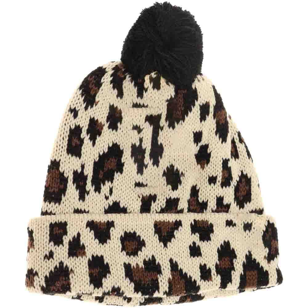 Baby Leopard Single Pom C.C Beanie
