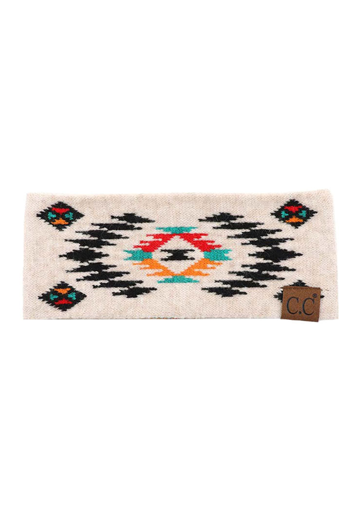 C.C Soft Aztec Pattern Headband Headwrap Earmuffs