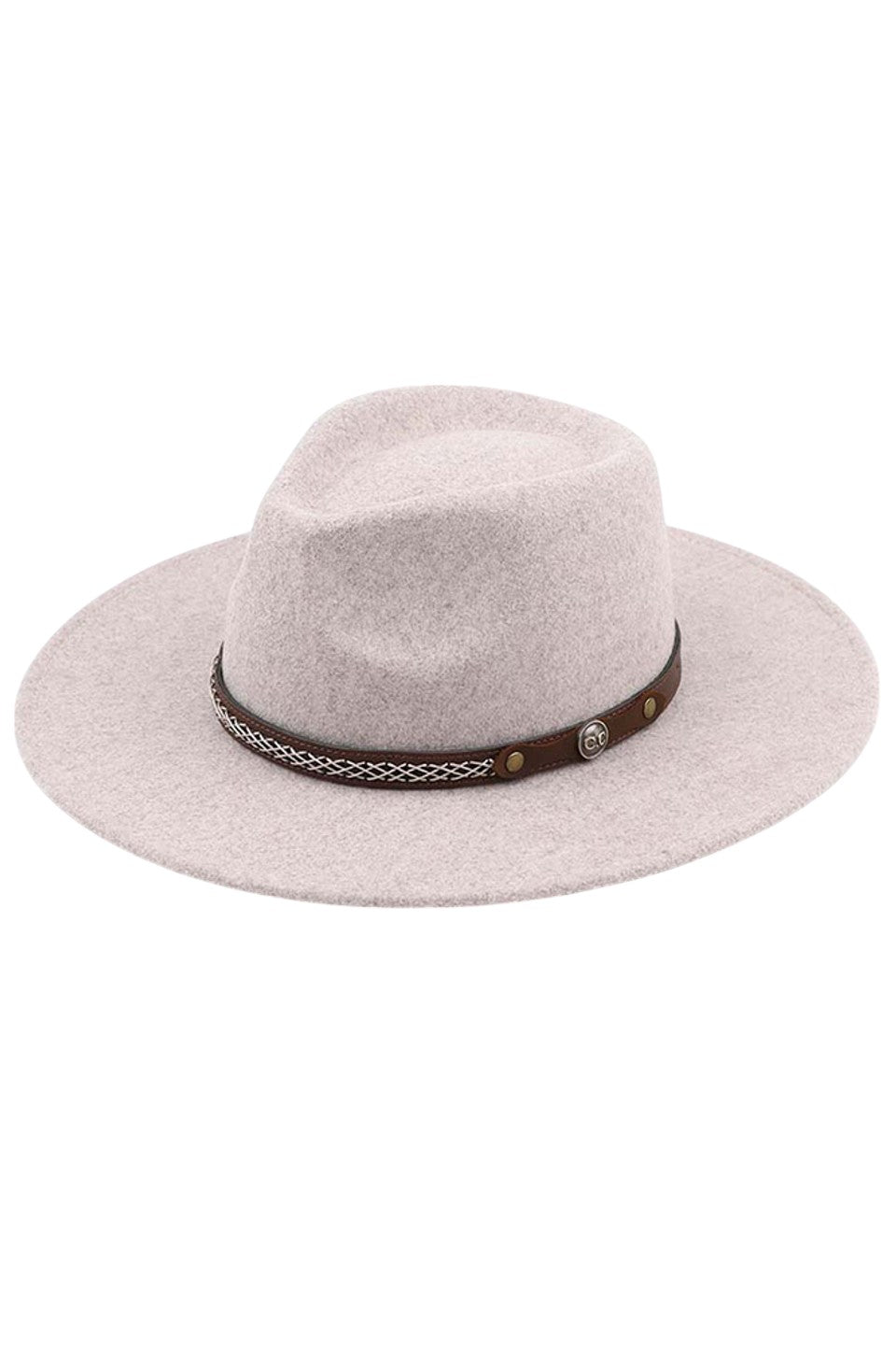 C.C Vegan Felt Metal Logo Heather Color Hat