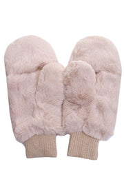 C.C Women's Faux Fur Pop Top Mittens Gloves Shepherd Lining