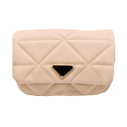 Faux Leather Rectangle Clutch Crossbody Bag