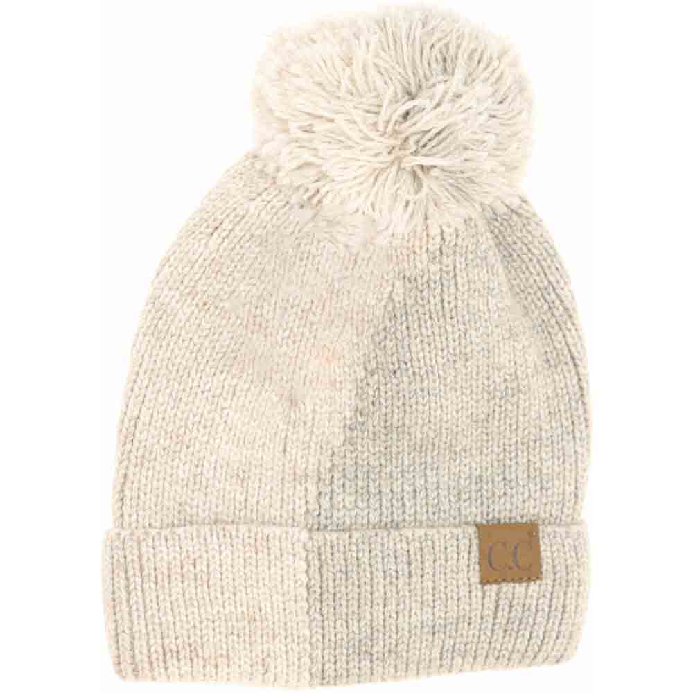 Two Tone Knit C.C Beanie