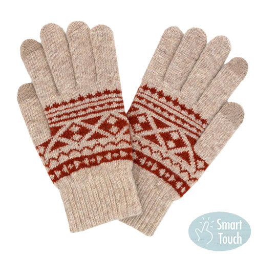 Knit Aztec Smart Gloves