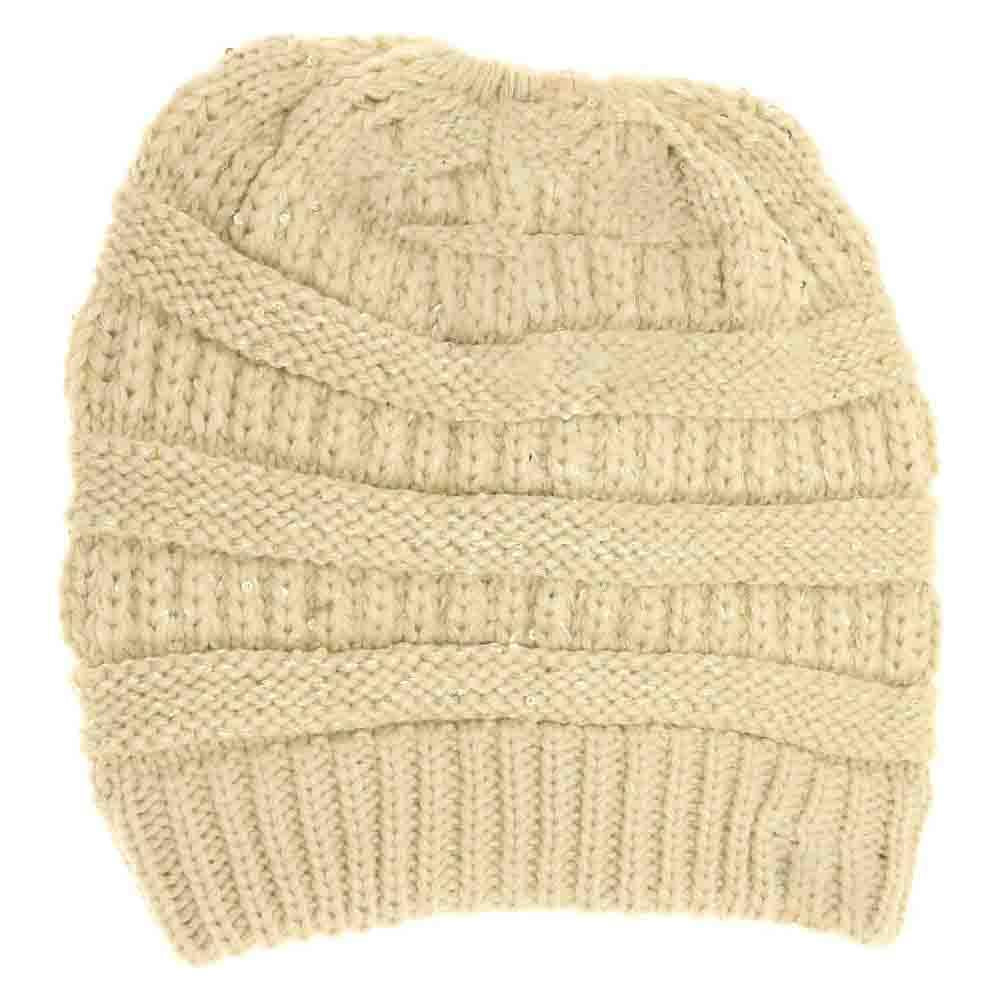 Sequin C.C Beanie Tail Beanie