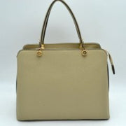 Structured Top Handle Handbag with Zipper Closures