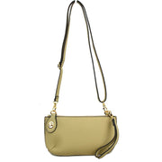 Pebbled Crossbody Clutch Bag with Removable Straps
