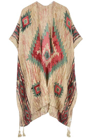 Aztec Print Tassel Kimono