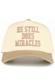 C.C HE STILL DOES MIRACLES Letter Two Tone Trucker Hat