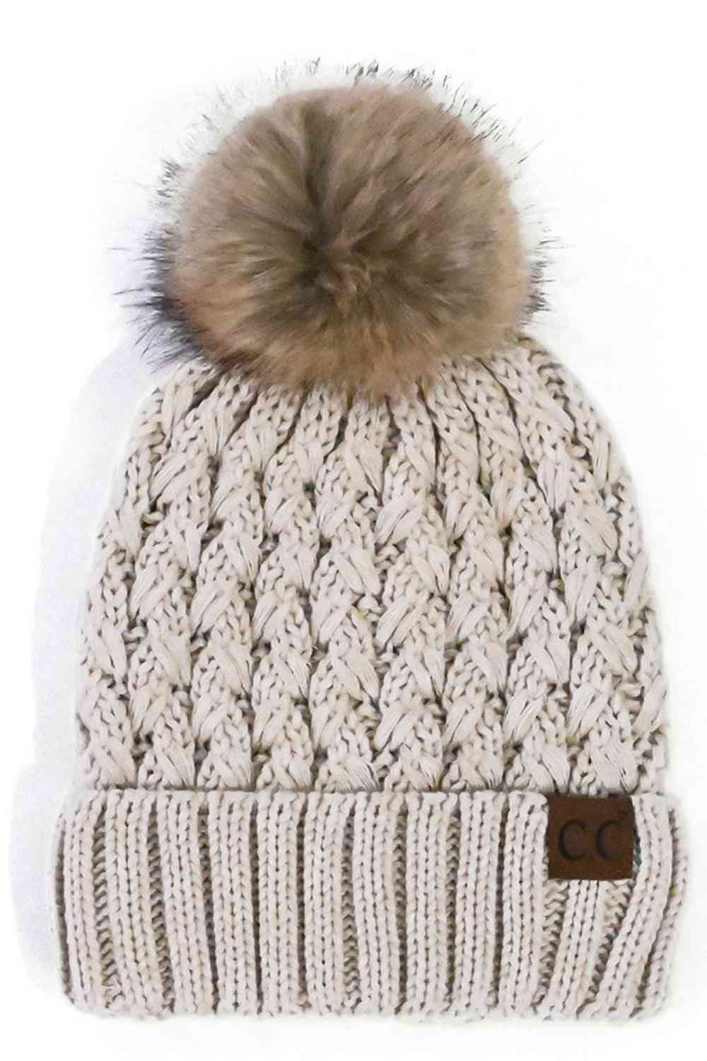 C.C Lattice Crossover Stitch Beanie