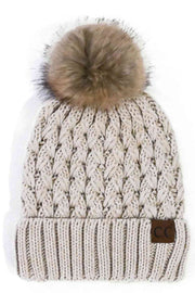 C.C Lattice Crossover Stitch Beanie