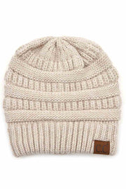 C.C Soft Yarn Knit Beanie Hat