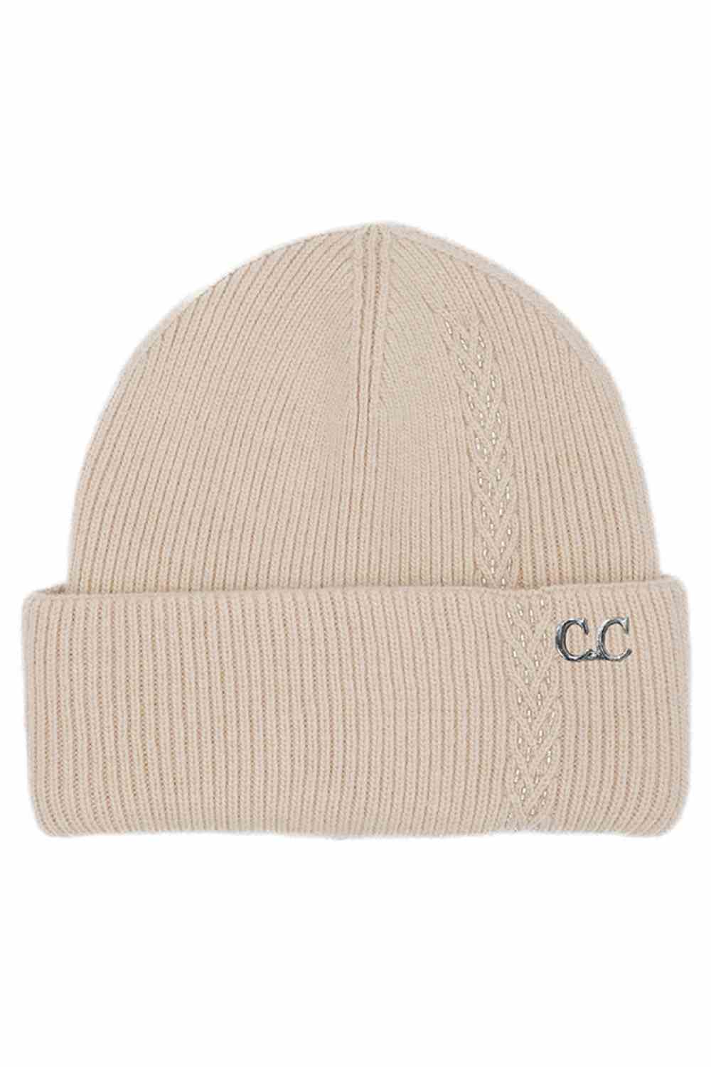 C.C Bead Embellishments Angora Cuff Beanie