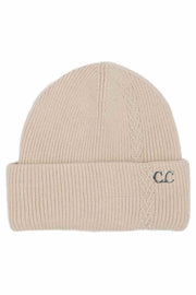 C.C Bead Embellishments Angora Cuff Beanie