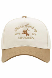 DISCO COWBOY Embroidered Letter on Two Tone Baseball Cap
