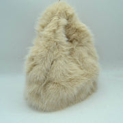 Fluffy Shaggy Plush Handbag with Integrated Top Handle