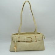 Belted Shoulder Bag with Key Charm Accent