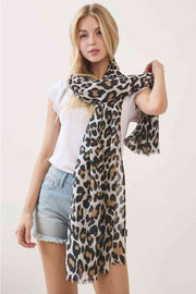 Leopard Pattern Print Oblong Scarf