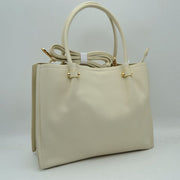 Premium Structured Satchel Bag with Detachable Shoulder Strap and Gold-Tone Hardware