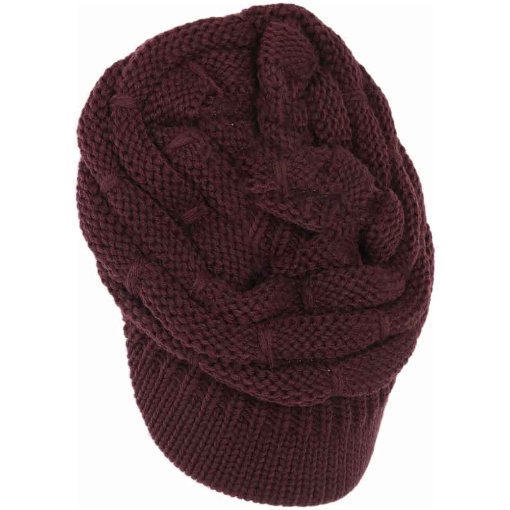 Ribbed Knit C.C Hat with Brim