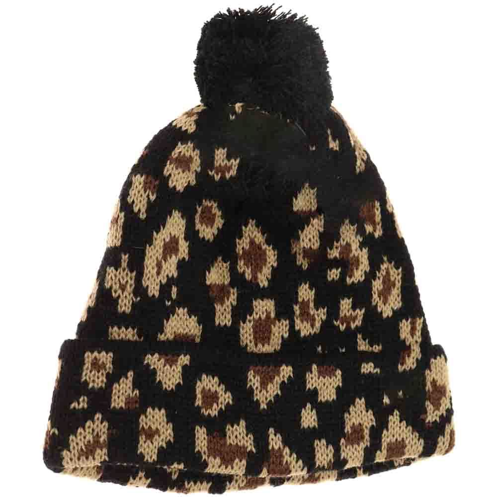 Baby Leopard Single Pom C.C Beanie
