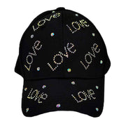 Bling Love Message Patterned Baseball Cap