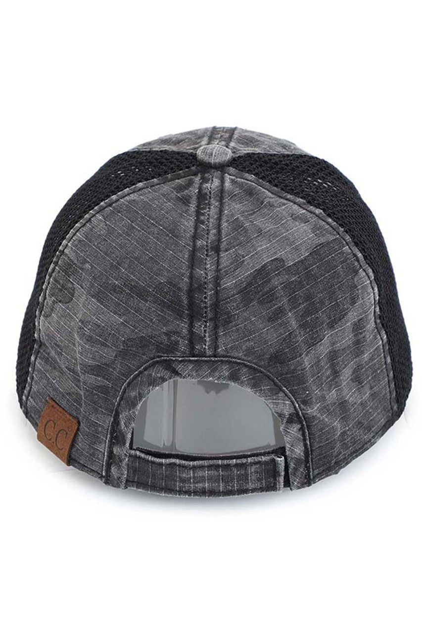 C.C Women's American Flag Embroidery Camo Baseball Cap 4th of July