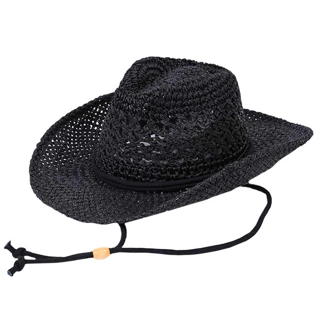 C.C Women's Paper Straw Open Weaved Cowboy Hat