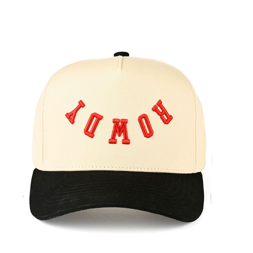 C.C ROWDY Letter Embroidered Two Tone Trucker Cap