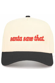 C.C SANTA SAW THAT Letter Christmas Theme Trucker Hat Baseball Cap