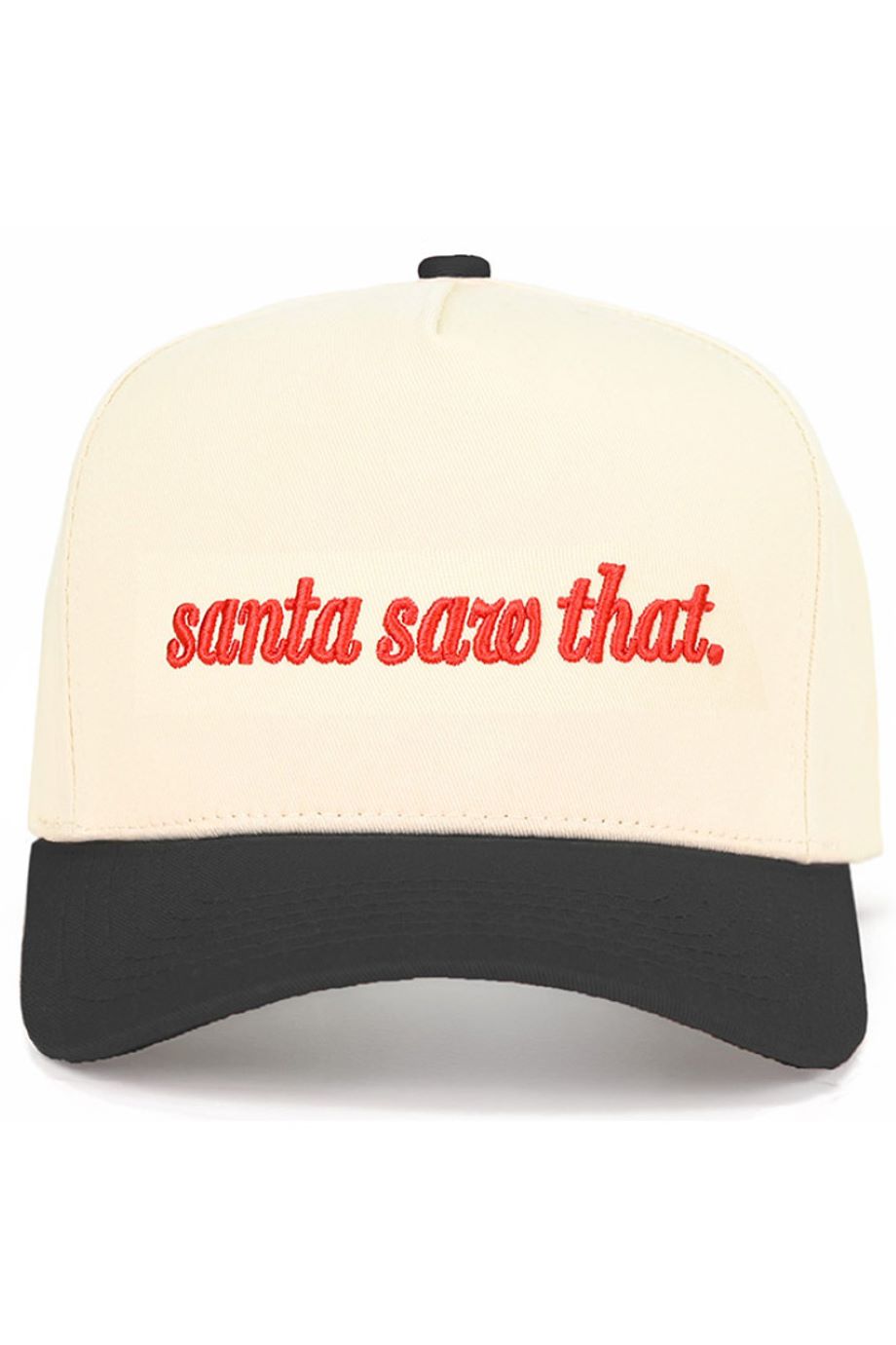 C.C SANTA SAW THAT Letter Christmas Theme Trucker Hat Baseball Cap
