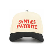C.C SANTA'S FAVORITE Letter Embroidered Christmas Theme Trucker Hat Baseball Cap