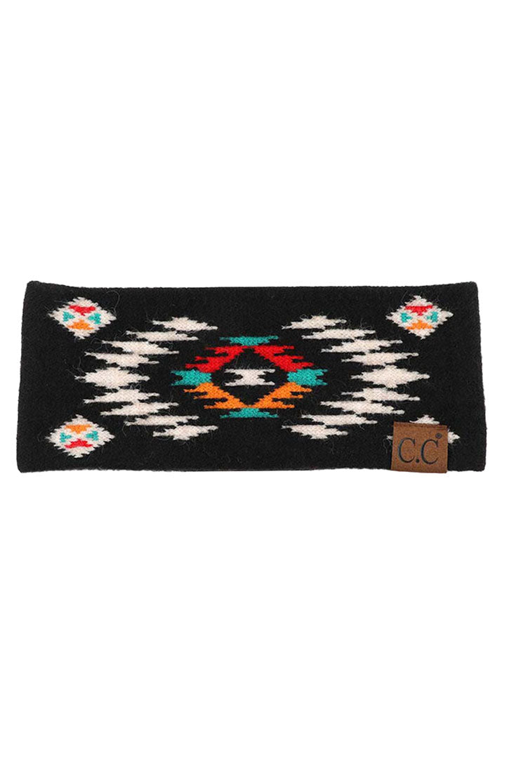 C.C Soft Aztec Pattern Headband Headwrap Earmuffs