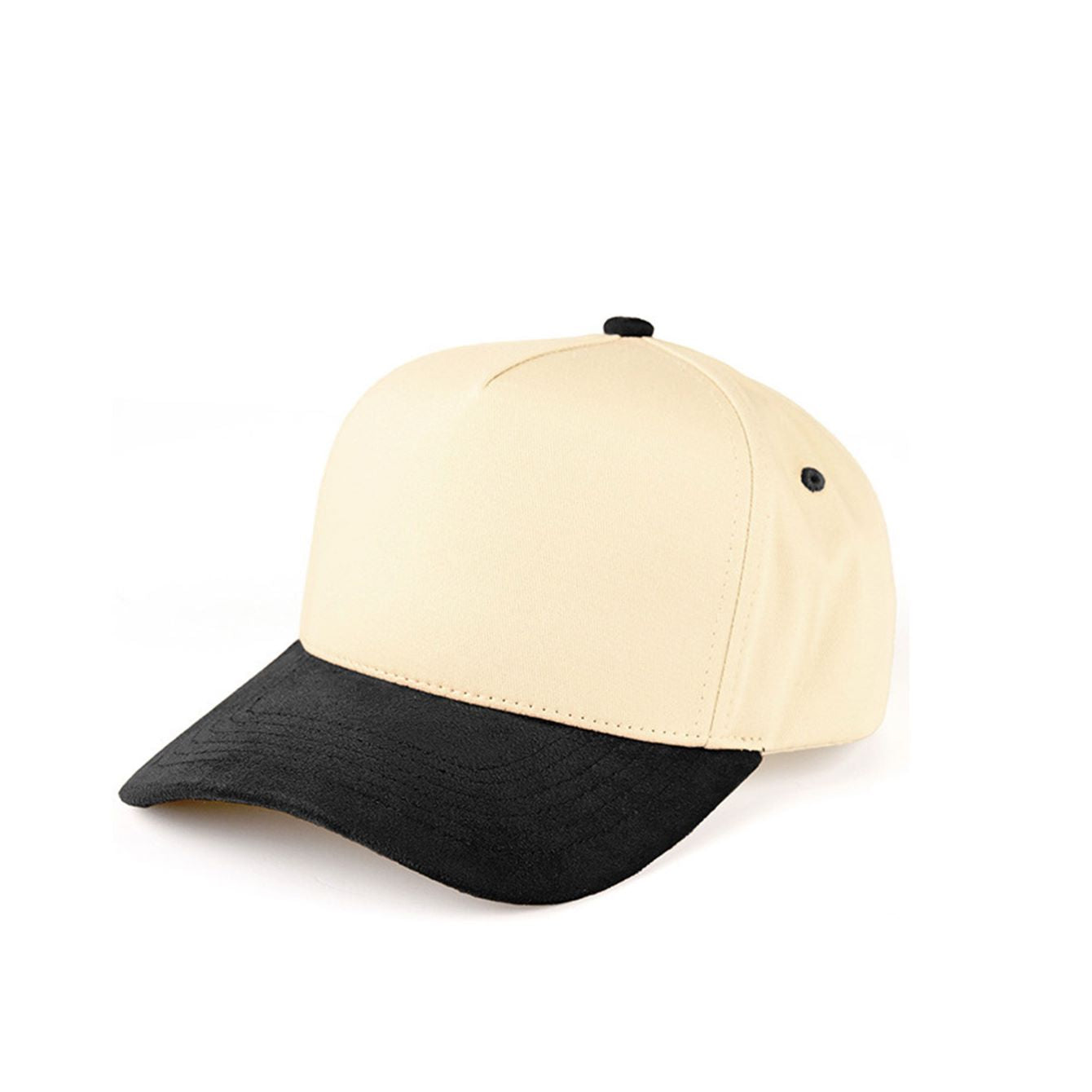 C.C Suede Bill Two Tone Trucker Snapback Cap