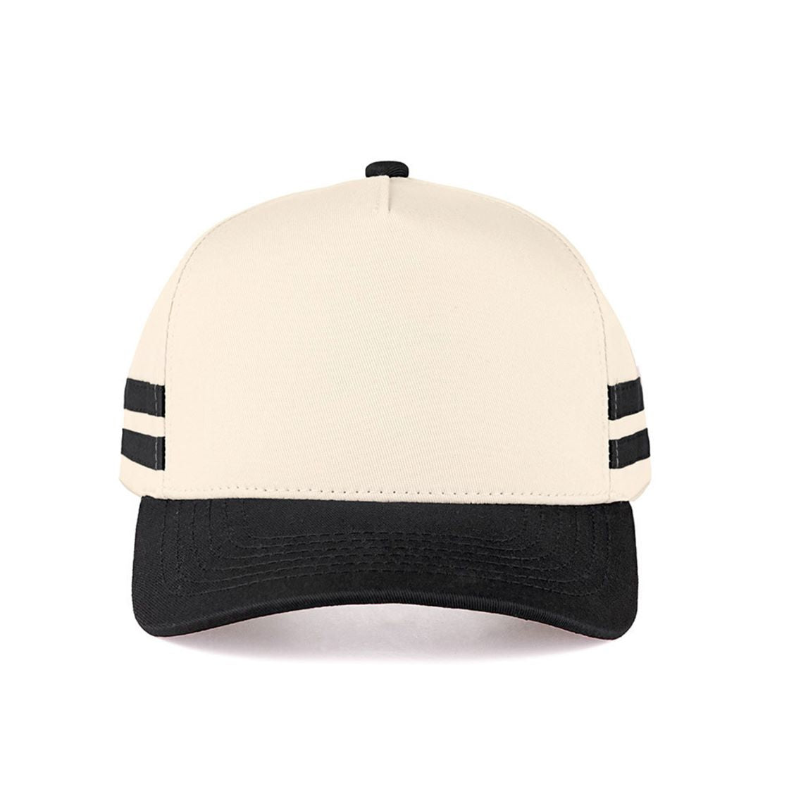 C.C Two Bold Stripes Side Two Tone Trucker Cap