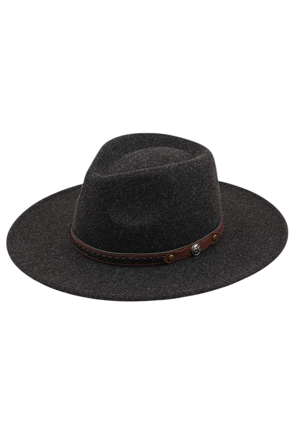 C.C Vegan Felt Metal Logo Heather Color Hat