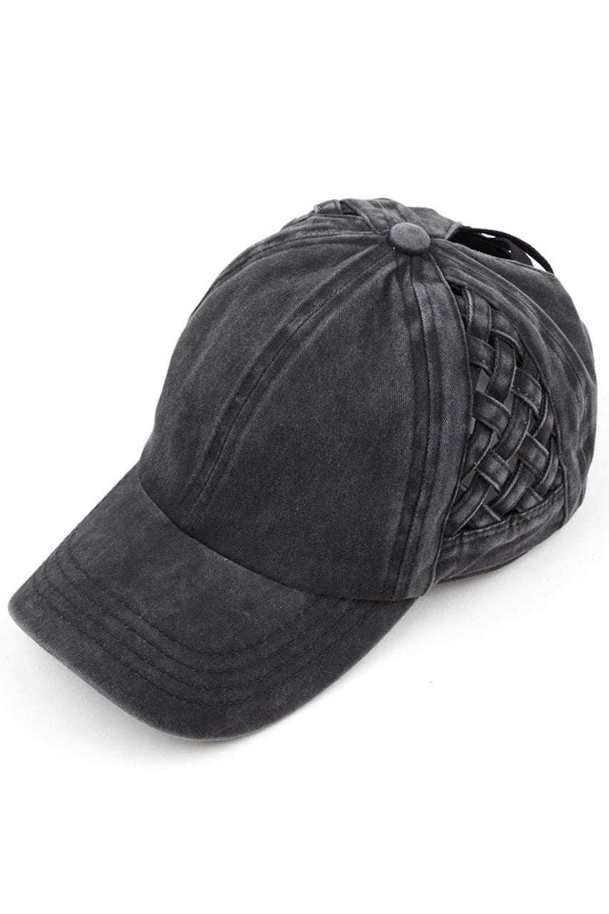 C.C WEAVON BASKET CRISS-CROSS PONYCAP
