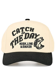 C.C REEL'EM IN Embroidered Letter Two Tone Trucker Hat
