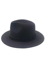 CHAIN BAND PANAMA HAT