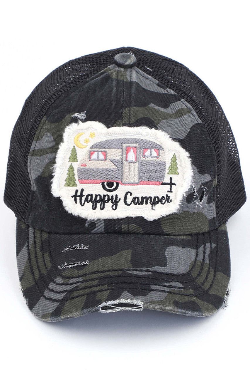 C.C HAPPY CAMPER PATCH VINTAGE PONY CAP