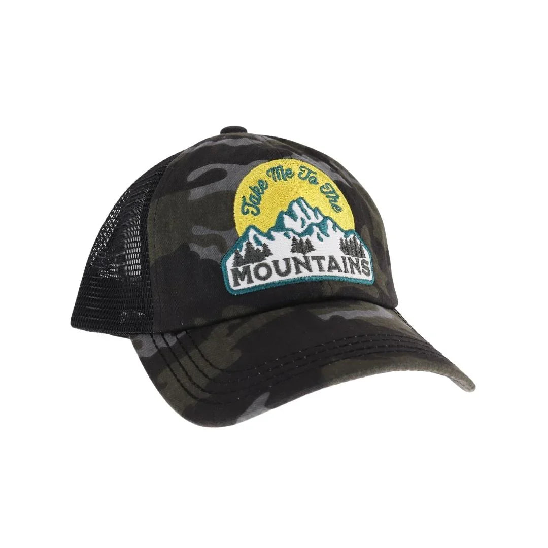 C.C TAKE ME TO THE MOUNTAINS Patch Pony Cap