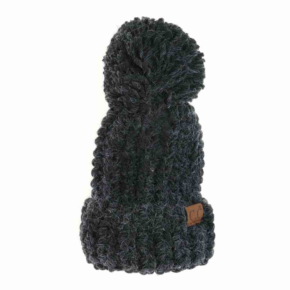 Chunky Knit Yarn Pom C.C Beanie