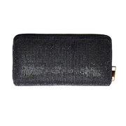 Crystal Rhinestone Pave Zipper Wallet