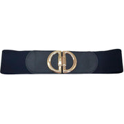 Double Half Open Circle Buckle Stretch Belt