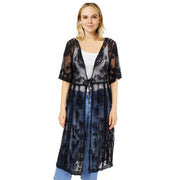 Flower Vintage Lace Long Cover Up Kimono Poncho
