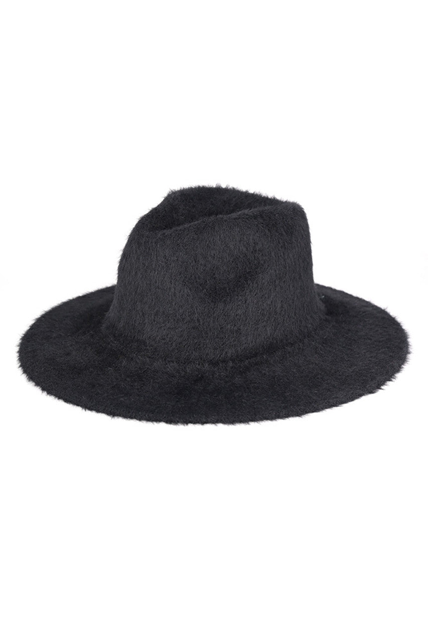 Fuzzy Palin Solid Winter Fedora Hat