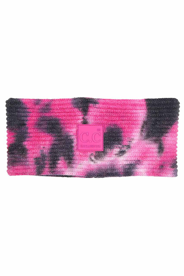 C.C Tie Dye Headband With Rubber Patch Headwrap Earmuffs