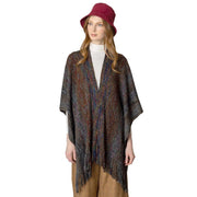 Multi Colored Metallic Knit Ruana