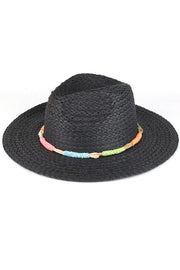 Multi Colors Straw Band Straw Hat
