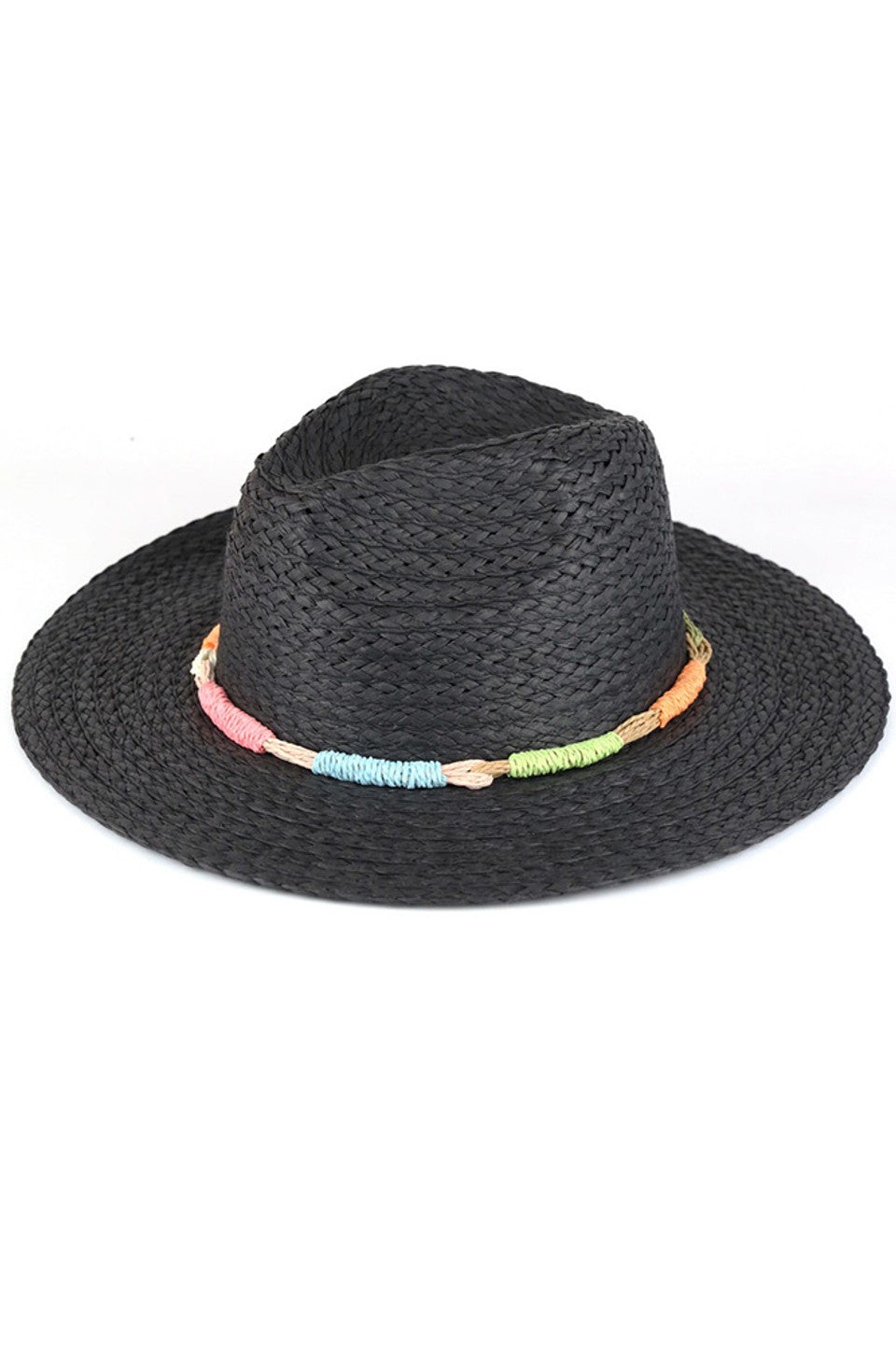 Multi Colors Straw Band Straw Hat