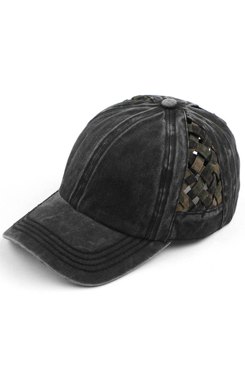 C.C WEAVON BASKET CRISS-CROSS PONYCAP